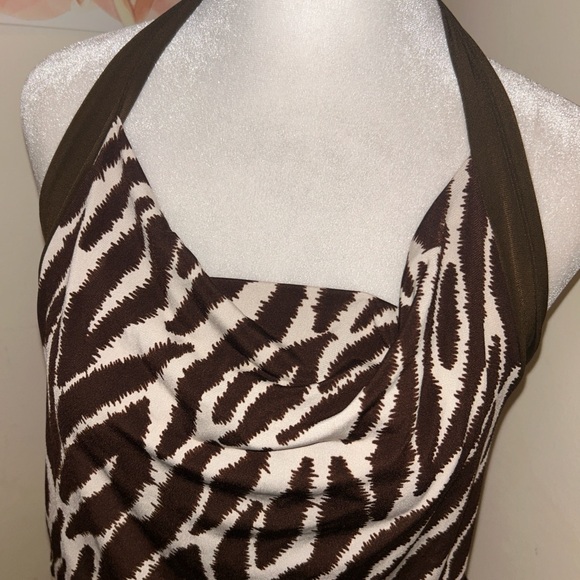 Mcbling style Y2K animal print club halter top - Picture 4 of 5